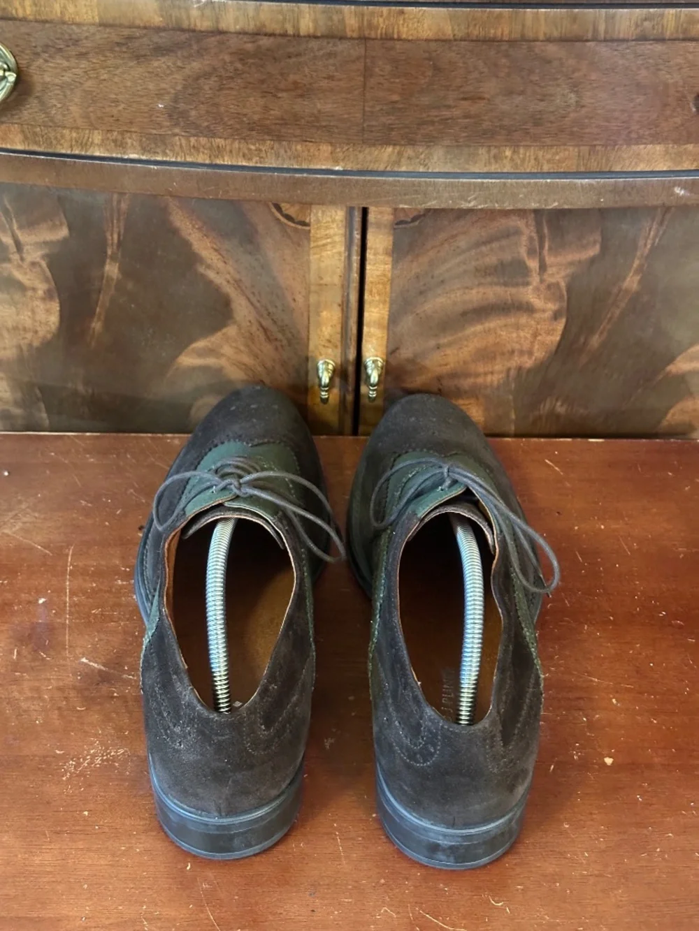 Donald J Pliner Suede Two-Tone Wingtip Oxfords